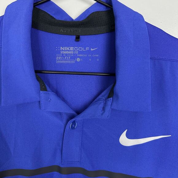 Nike Dri-Fit Golf Mens Purple Polo Large - Picture 2 of 3